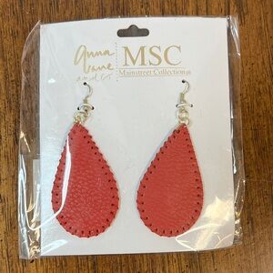 Red Teardrop Earrings